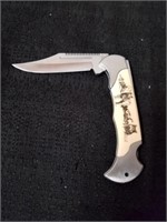 New 4.25-in wolf Steel bolst pocket knife