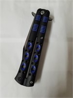 New 5-in Blue flight clip pocket knife