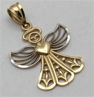 14k Gold Angel Pendant