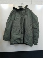 Large extreme cold weather n-3b military parka