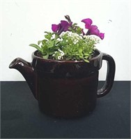 Vintage 5 in pitcher with flowers