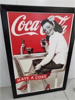 Framed Coca-Cola picture 40x 27 in
