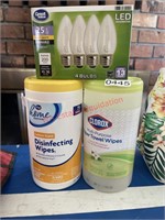 Wipes and Light Bulbs (Dining room)