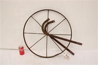 24" Vintage Garden Plow Wheel