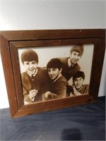 Framed vintage picture of The Beatles 15.5 x 18.5