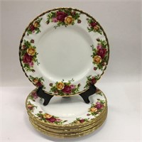 8 Royal Albert Old Country Roses Plates