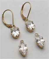 Pair Of 14k Gold Interchangeable Earrings