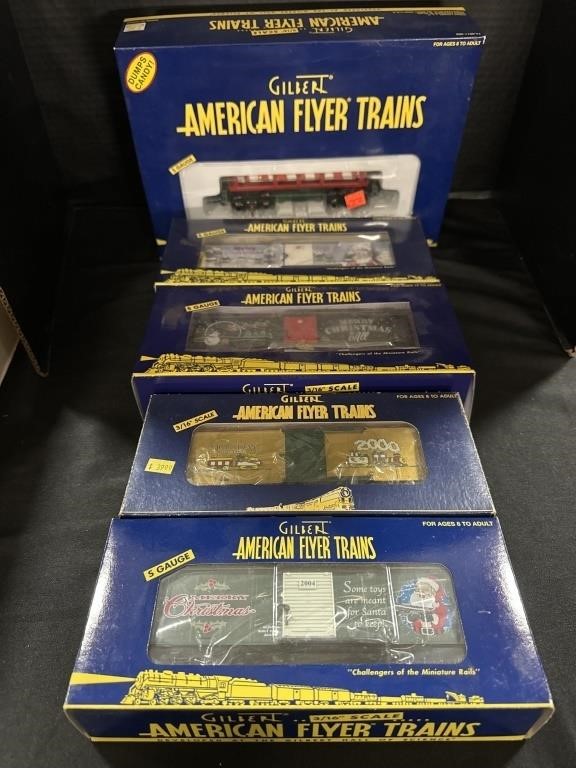 American Flier Trains, Seasonal Christmas Cars.
