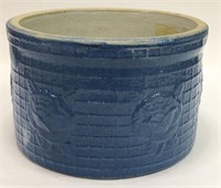 Blue Stoneware Crock Bowl