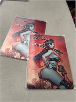 Risque & non Set Dan Mendoza Metal Comic Cards