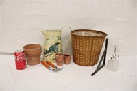 Group Lot of Gardening Tools & Pots