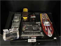 Die Cast Cars, Tin Litho Speed Boat, Speed Charge