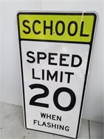 Metal School speed limit sign 48 x 24