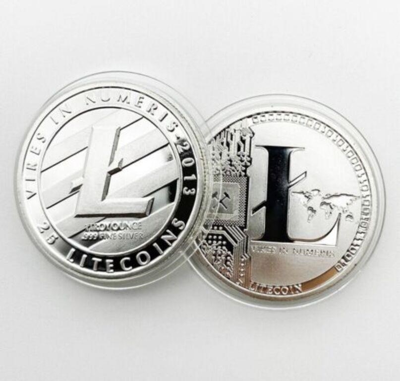 .999 Fine Silver Litecoin Crytocurrency This