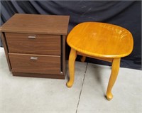 End table and nightstand with two drawers