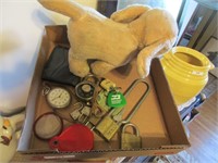 Vintage junk drawer, lot and toy