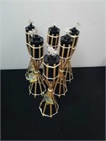 6 new tabletop bamboo torches 13 in tall