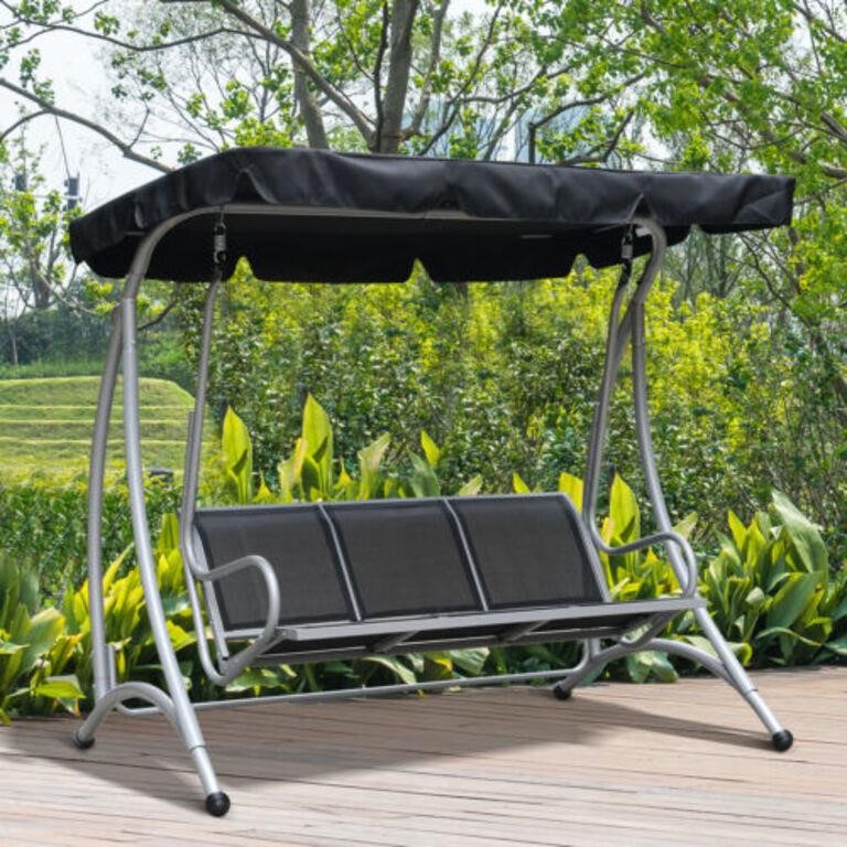 Brand New Three Person Steel Outdoor Porch Swing