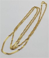Sterling Silver Gold Tone Italian Necklace