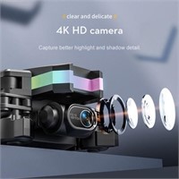 4K HD Wide Angle Camera WIFI FPV Drone Dual