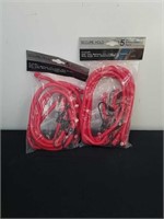 Two new five count packages of heavy duty bungee