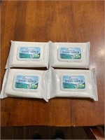 4 packs antibacterial hand wipes sealed exp 9/22