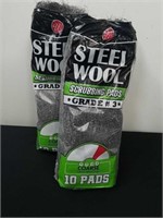 Two new ten count packages of steel wool