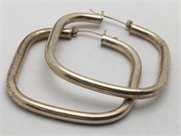 Sterling Silver Italian Hoop Earrings