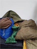 Large military bag with two sleeping bags and