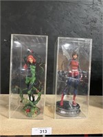 Avengers Classic Wasp, DC Poison Ivy Figurines.