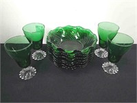 Vintage Anchor Hocking emerald/forest green glass