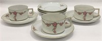 Selb Bavaria Heinrich & Co 3 Cups, 6 Saucers