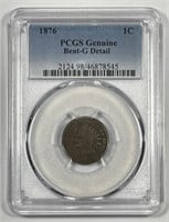 1876 Indian Head Cent Good PCGS G details
