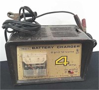 Vintage Sears 6 and 12 volt 4 amp battery charger