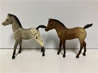 2 Breyer Appaloosa Foals, 1 Textured w/B Stamp, 1