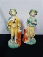 Vintage 8 inch Stanford Pottery figurines