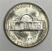 1945-S Jefferson Silver Nickel Uncirculated GEM BU