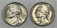 1954 D & S Jefferson Nickel Pair Uncirculated BU
