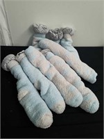 Eight pairs of warm fuzzy socks