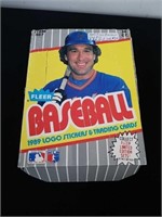 Vintage 1989 Fleer baseball wax box number 84