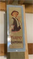 Vintage Murphy Harmonika Metal Sign