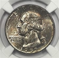 1952 Washington Silver Quarter NGC MS66