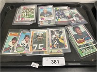 Topps & Upper Deck Football Player Trading Cards.