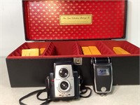 Vintage Brownie Starflex Camera &1950s Slides