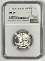 1976-S Washington Bicentennial Silver Quarter NGC