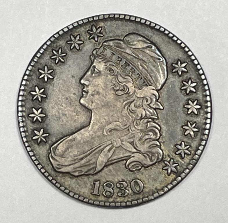1830 Capped Bust Half About Uncirculated