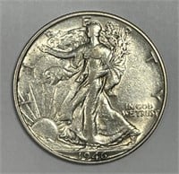 1946-S Walking Liberty Silver Half AU