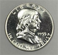 1955 Franklin Silver Half Proof