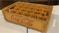 Vintage Yellow Plastic Coca-Cola Bottle Crate
