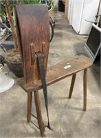19th Century Antique Saddle Makers Bench.